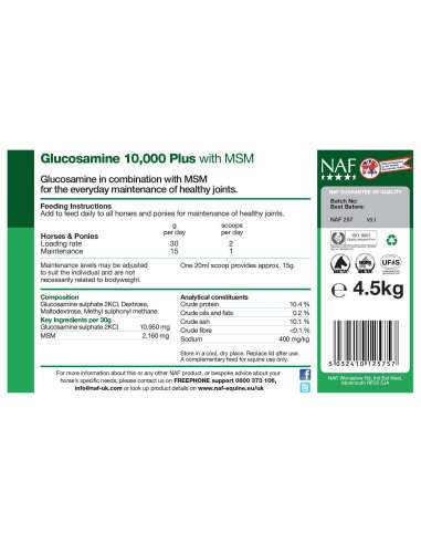 GLUCOSAMINE 10000PLUS + MSM NAF